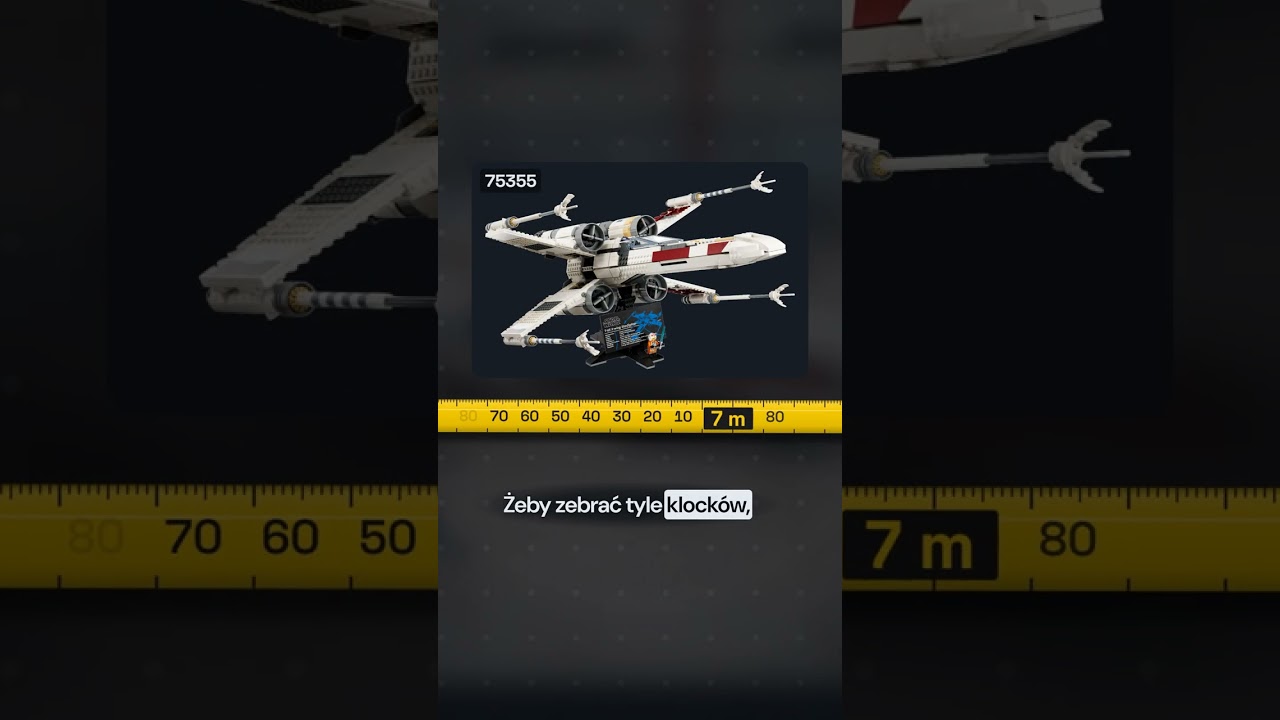 Ten X-wing z LEGO jest dłuższy niż miejski autobus #shorts