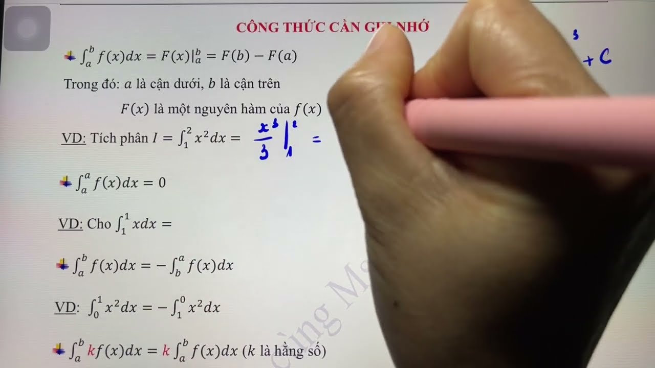 Toán 12.CĐ4. Tiết 10. Tích phân cơ bản - chương trình mới