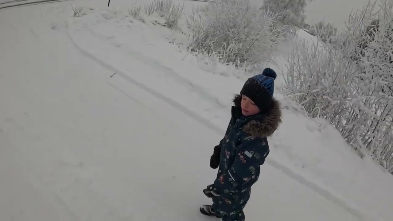 Juniorin kanssa ulkoilemassa.