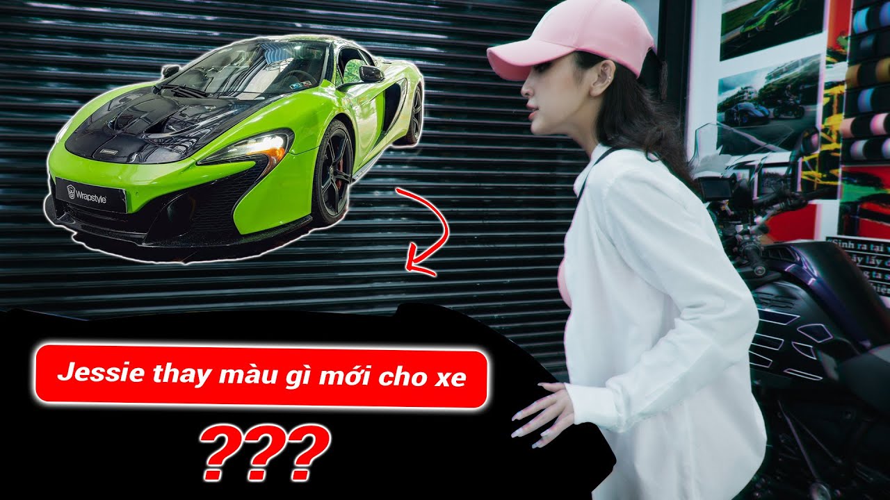 Jessie đổi màu mới cho xe SIÊU ĐẸP| McLaren 650S đổ đầy bình hết bao nhiêu?Thích Lambo hay McLaren?