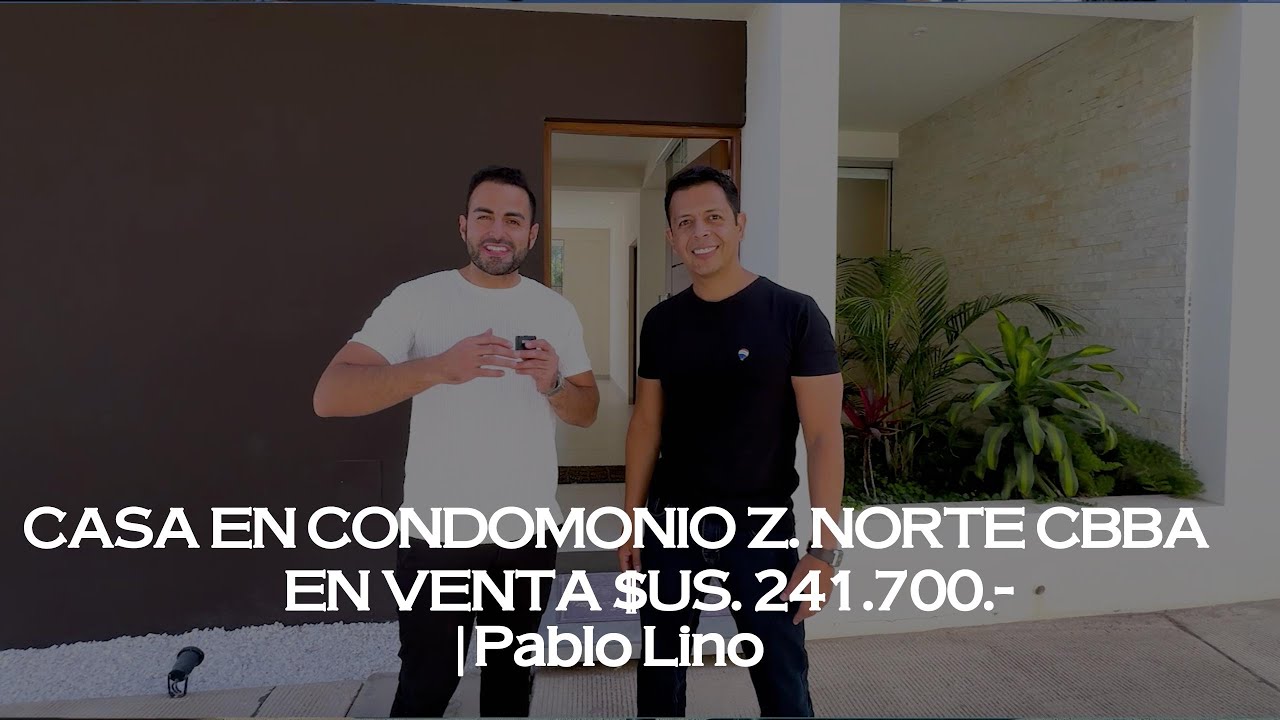 Casa en condominio Zona Norte Cochabamba  en venta  $us. 241.700- | Pablo Lino