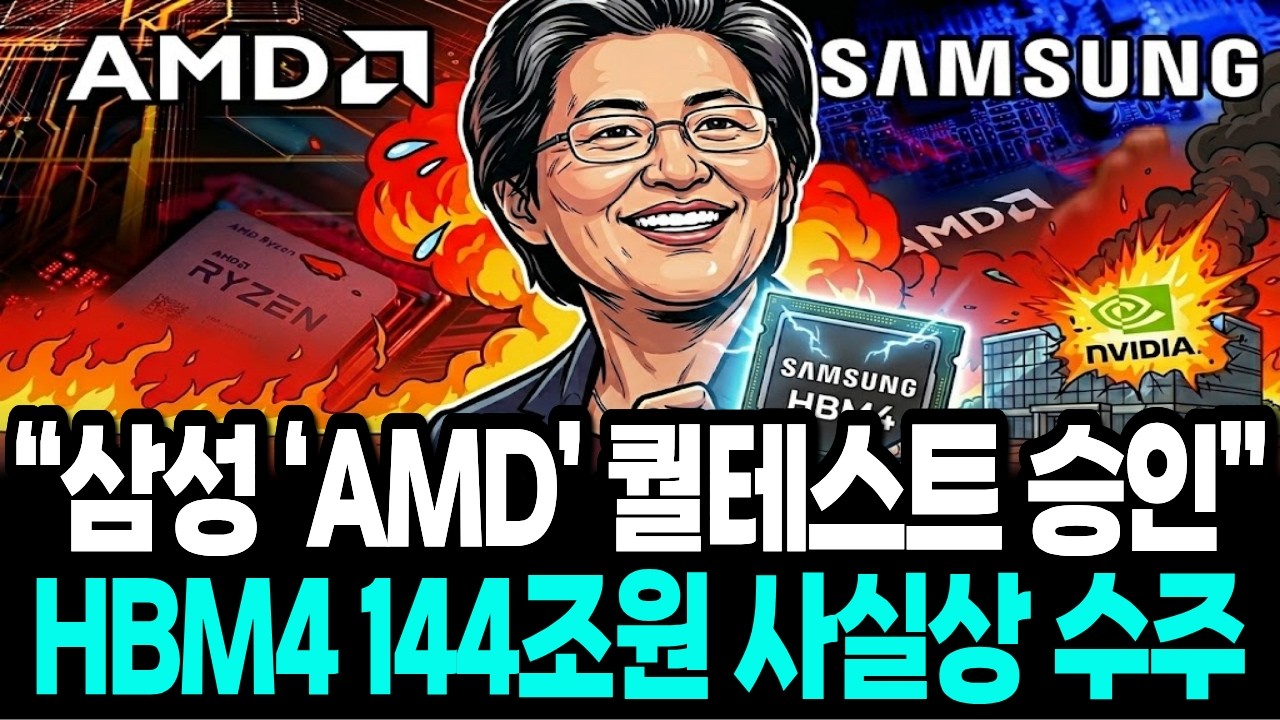 삼성 ‘AMD’ 퀄테스트 기습 ‘승인’ “HBM4 144조원 사실상 수주”
