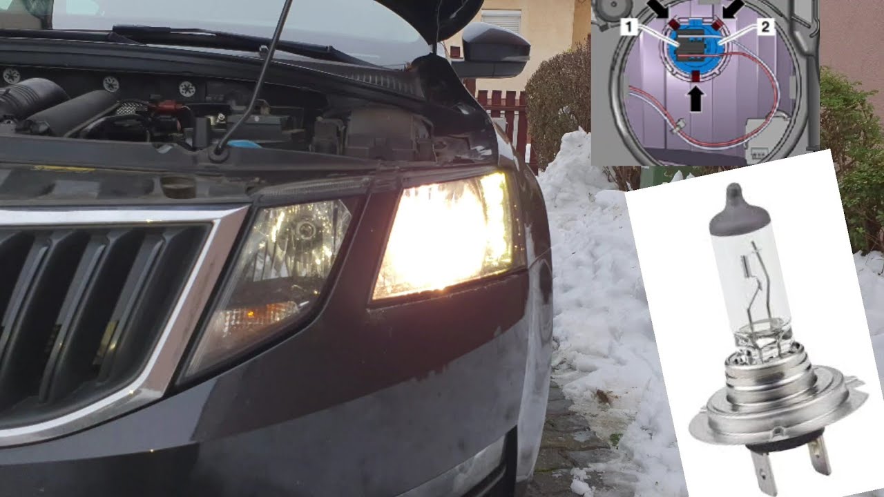 Skoda Octavia III - Headlight bulb replacement (H7)