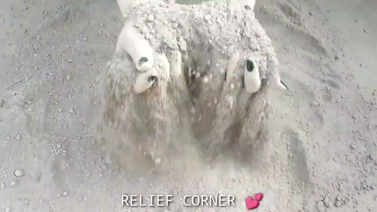 Gritty sand cement floor crumbling | Dry crumbling Asmr