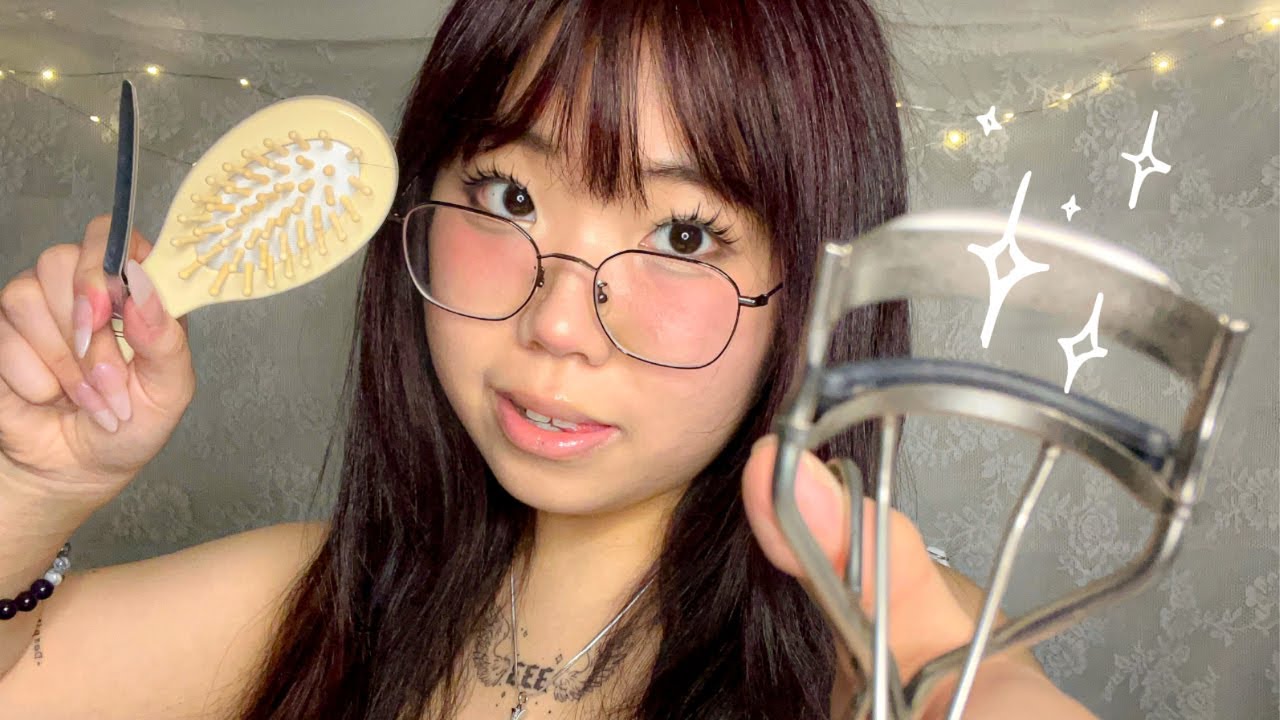 ASMR Haircut with an Eyelash Curler⁉️+ Styling