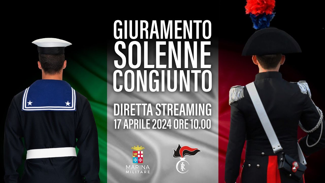 Giuramento congiunto del corso normale marescialli della Marina e degli allievi Carabinieri