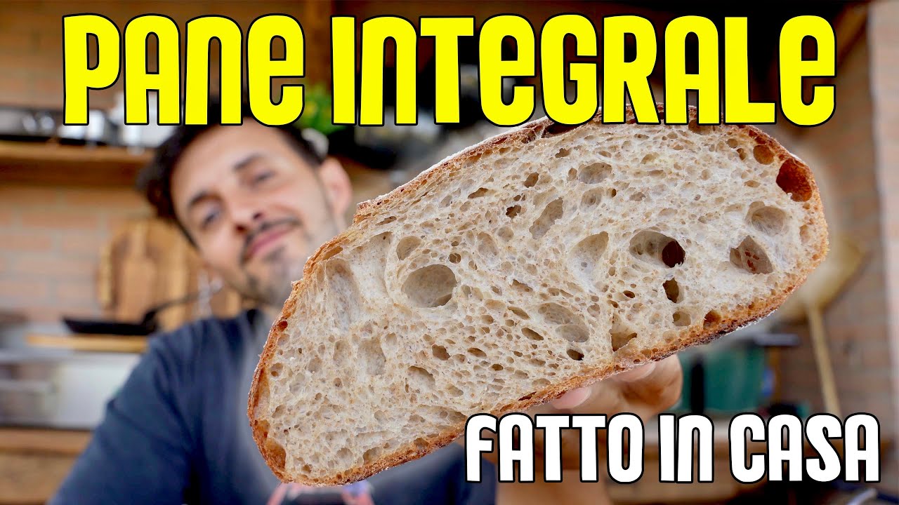 PANE INTEGRALE ad ALTA IDRATAZIONE fatto IN CASA con UNO SCARTO * RISULTATO GARANTITO 🍞 *