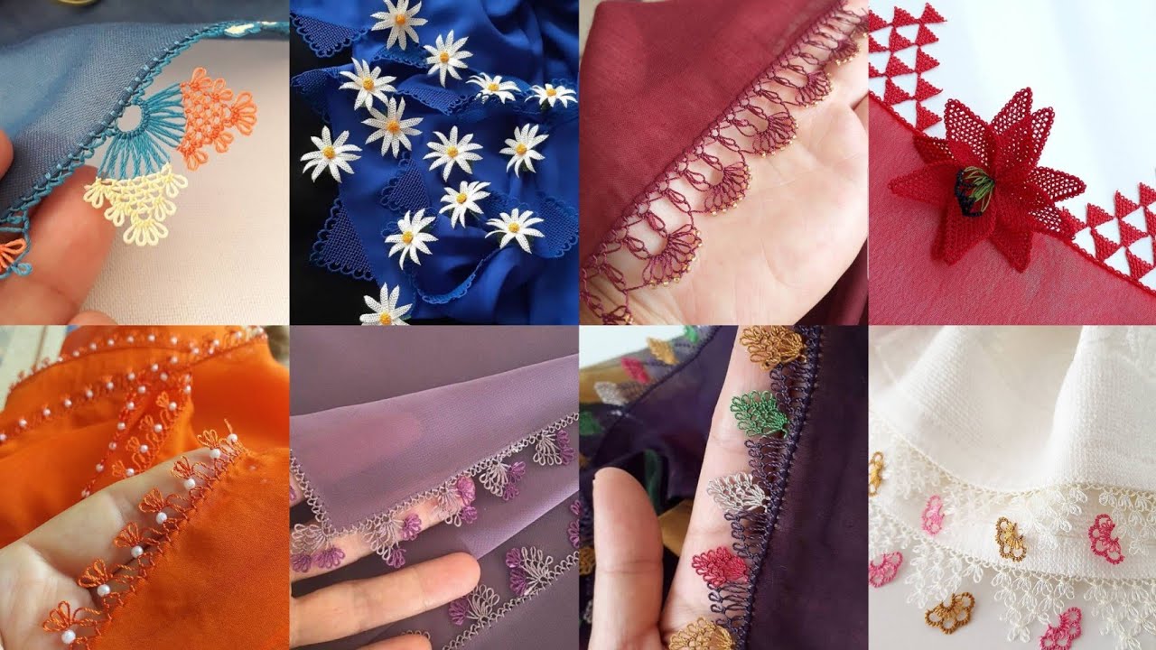 En yeni 🤩 iğne oyası tülbent yazma kenarı modelleri /en güzel iğne oyası yazma örnekleri #iğneoyası