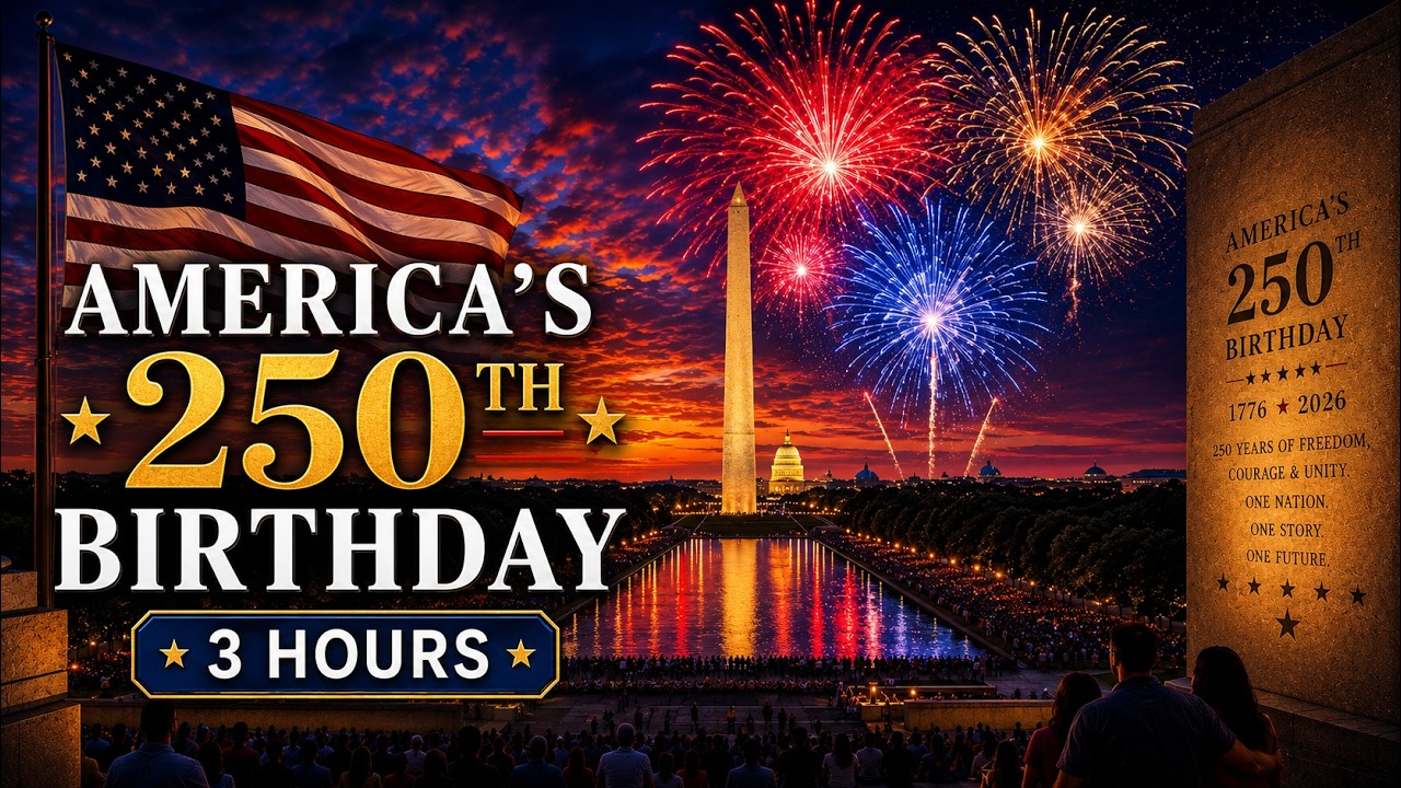 America&rsquo;s 250th Birthday | 3 Hours of Patriotic Orchestra Ambience