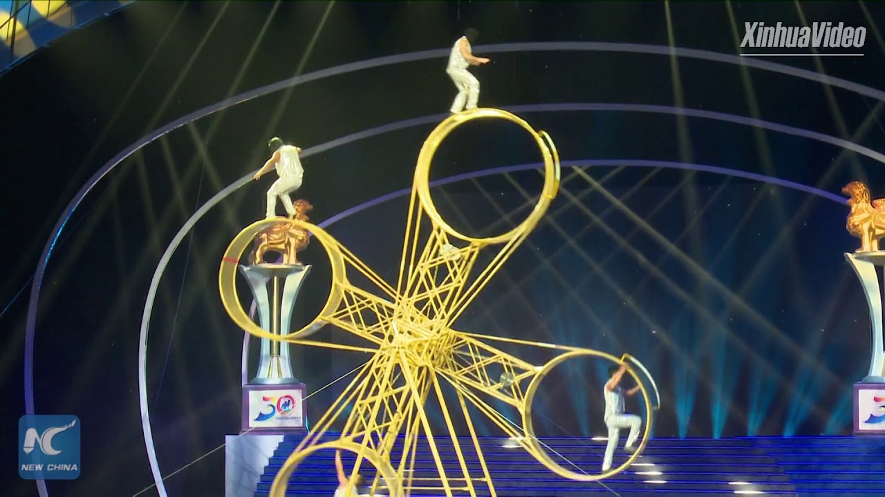 The Wheel of Death: Incredible strength and skill at acrobatics festival in Wuqiao, China