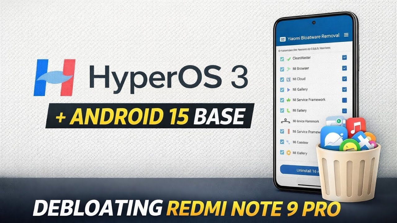 Debloating HyperOS 3 on Redmi Note 9 Pro (Clean & Fast)
