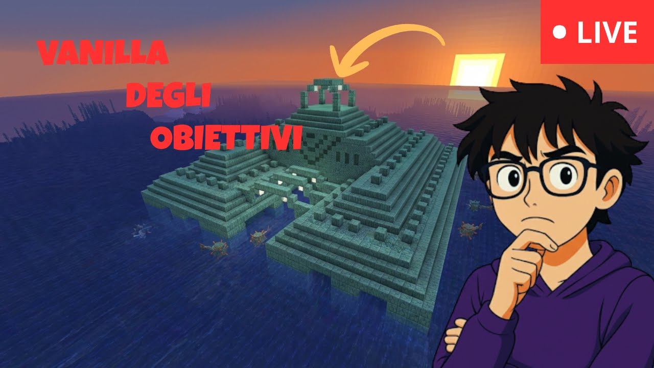 🔴ABBELLIAMO il TEMPIO MARINO! Vanilla Degli Obiettivi - Minecraft ita