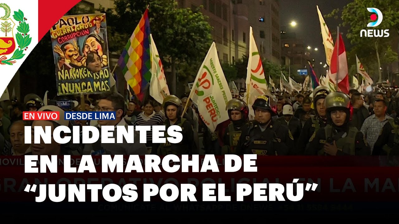 🇵🇪 TENSI&Oacute;N EN LIMA: Protesta, bloqueos y agresiones en la marcha de S&Aacute;NCHEZ PALOMINO | DNews