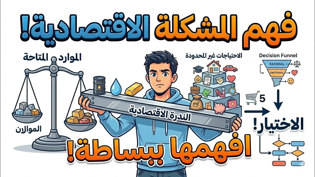 الاقتصاد | جوهر المشكلة الاقتصادية صراع الرغبات و الندرة.