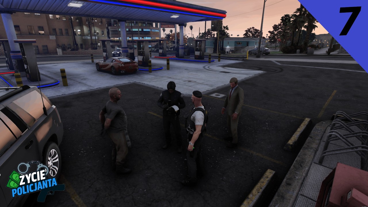 GTA V ŻYCIE POLICJANTA #7 - AFERA NA STACJI ⛽