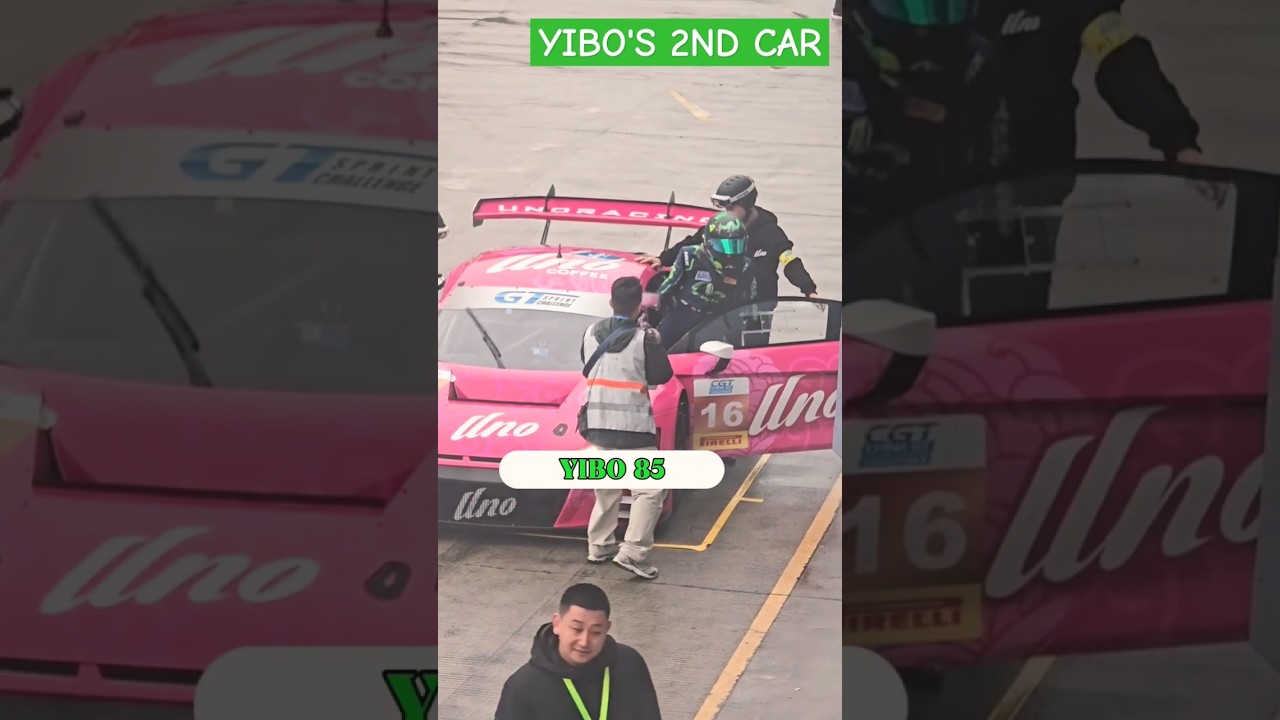 YIBO'S SECOND CAR. THE COLOR IS SWEET AND CUTE #wangyibo #racer #china #racing #yizhan