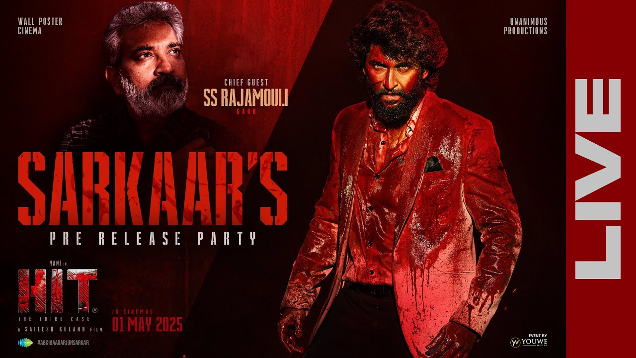 #HIT3 - Sarkaar's Pre-Release Party LIVE | Nani | Sailesh Kolanu | Srinidhi Shetty | YouWe Media