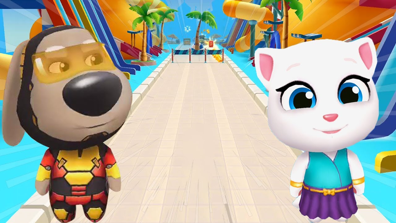 TALKING TOM GOLD RUN 2020 - NEW SPACE SIDE WORLD NEON ANGELA VS IRON BEN
