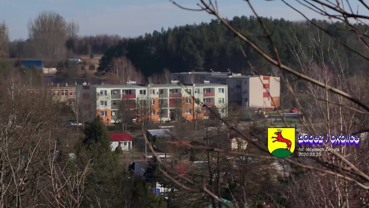 🎦 Łobez, ul. Łoźnicka - Widok z ul. Wojcelskiej 2020.03.25