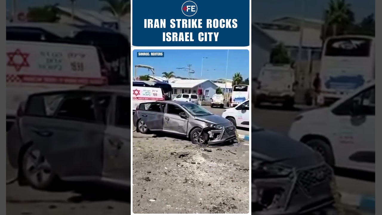 Iranian Missile Attack Damages Cars, Hits Train Station In Central Israel | #shorts #viral
