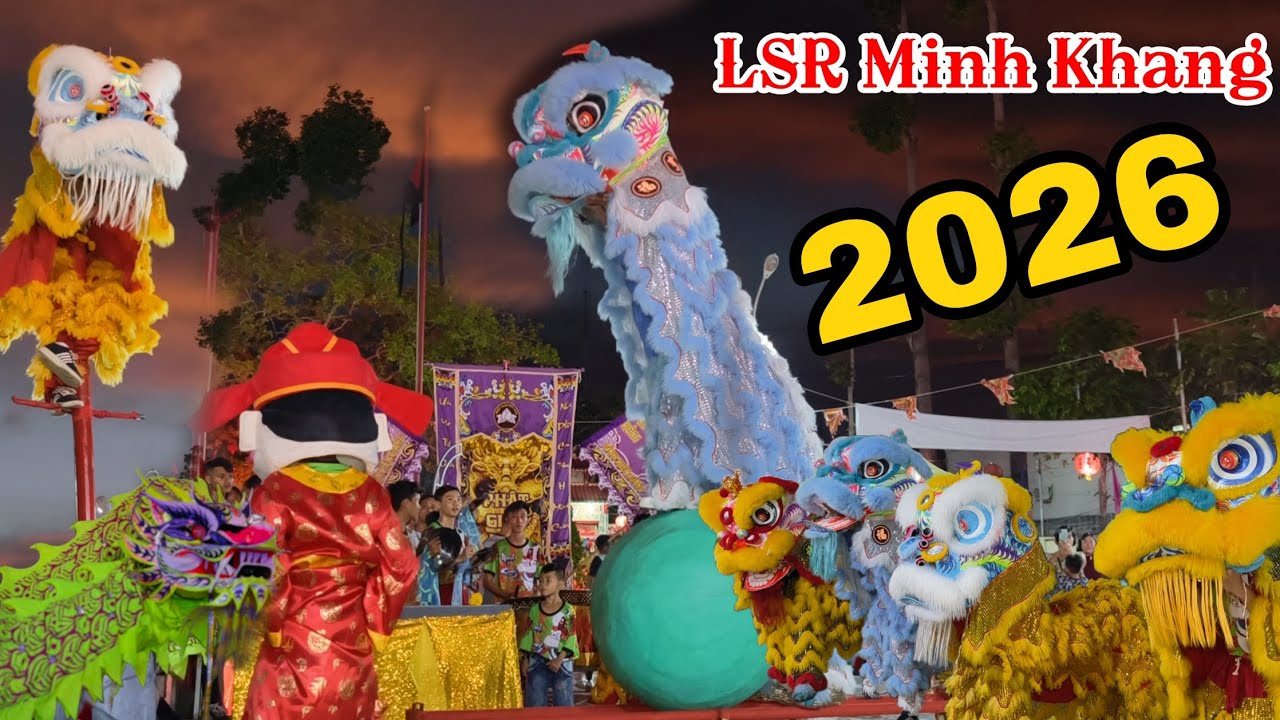 Múa lân giếng cây trâm Đình Phó Cơ Điều Rạch Giá | Lân sư rồng Minh Khang 2026