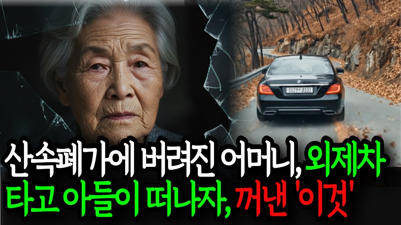 산속 폐가에 버려진 70대 어머니, 아들의 외제차가 산길을 내려가자 주머니서 꺼낸 이것