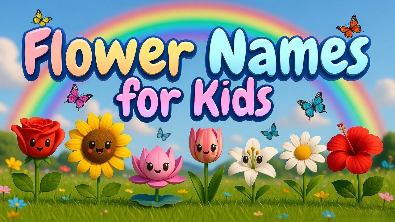 Flower Names for Kids 🌼 | Learn 15 Beautiful Flowers | Kids Learning Video |Flowers for Kids|