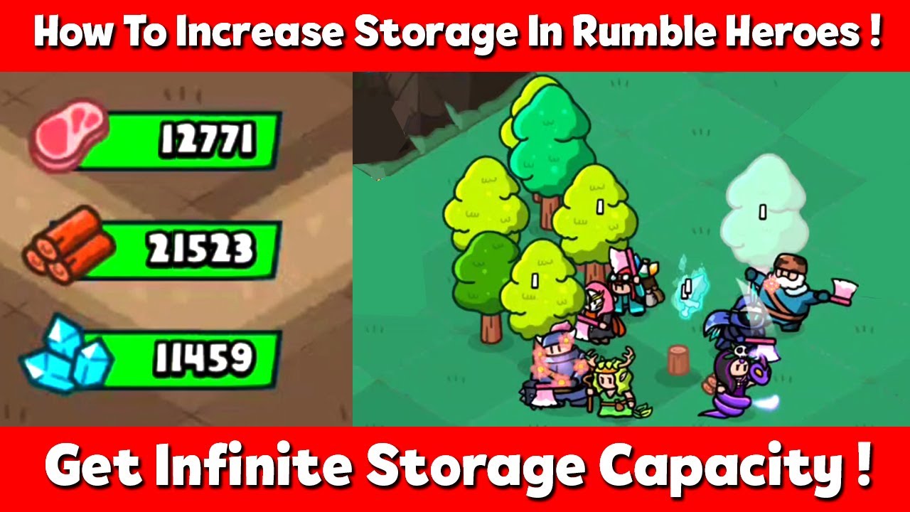How To Increase Storage (Get Infinite Storage) In Rumble Heroes!