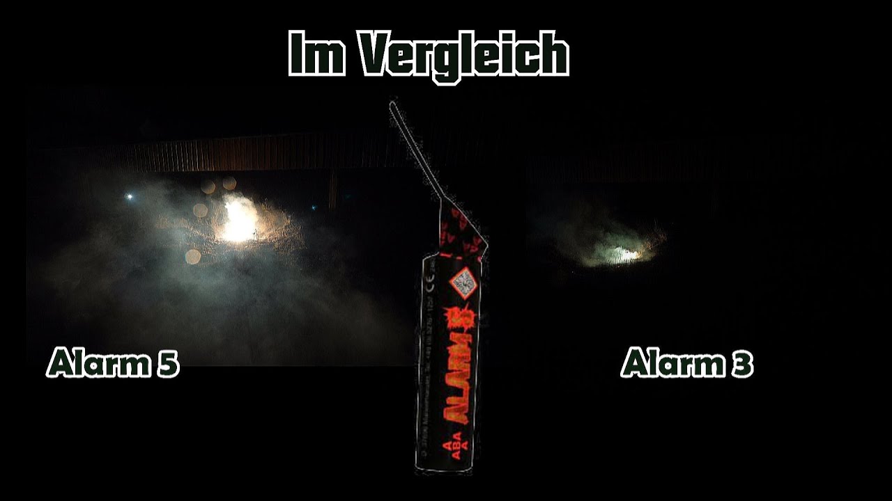Alarm 3 & Alarm 5 im Vergleich / ABA Pyrotechnik .
