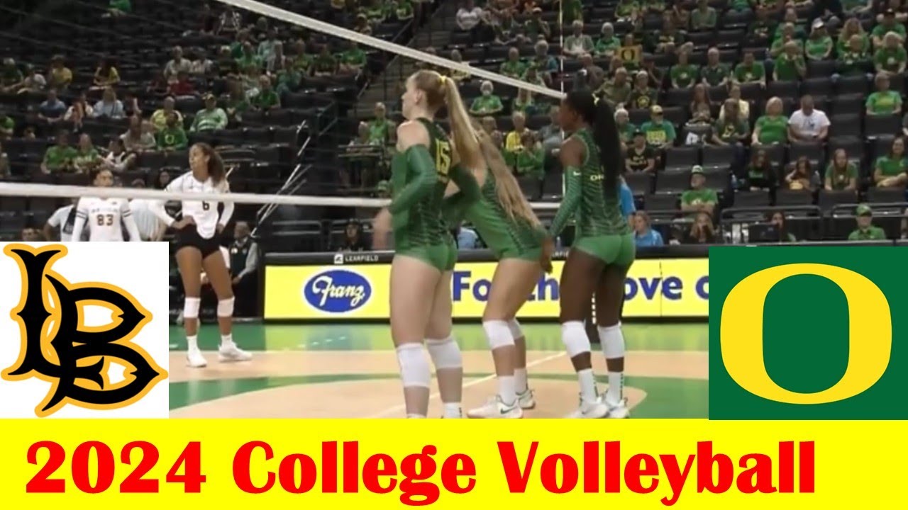 Long Beach State vs #10 Oregon Women Volleyball Game Highlights 9 1 2024