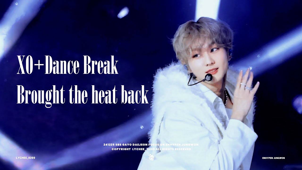 [4k] 241225 SBS 가요대전| XO+Dance Break+Brought The Heat Back | ENHYPEN 엔하이픈 JUNGWON 정원| Fancam 직캠