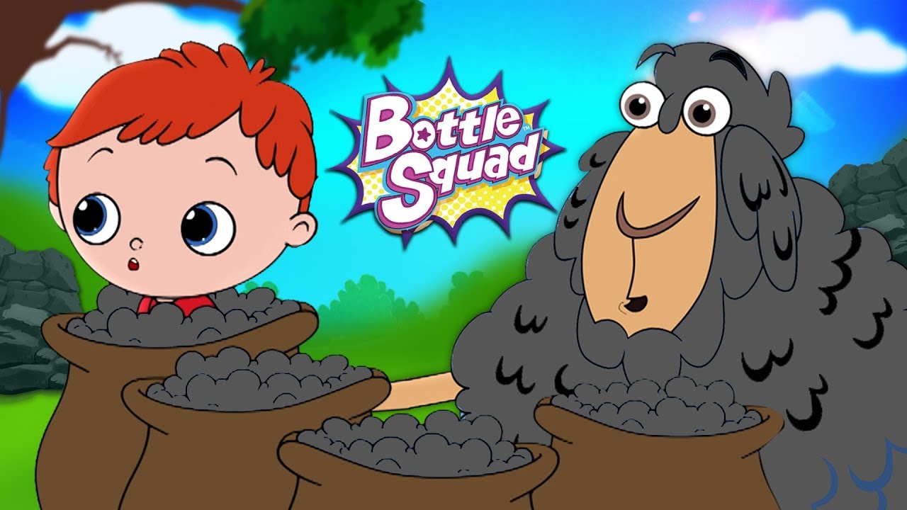 Baa Baa Black Sheep | Nursery Rhymes For Kids | Kindergarten Videos | Bottle Squad Songs Cartoon
