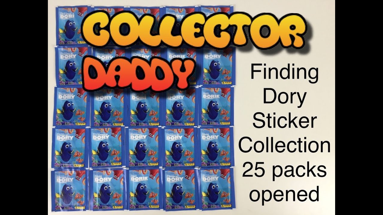 Finding Dory Disney panini sticker collection 25 packets opened