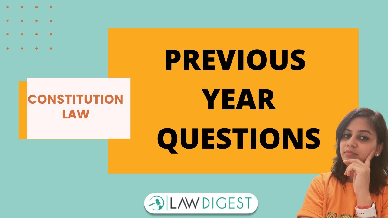 Previous Year Questions on Constitution Law | DU LLB, BHU LLB, PU LLB, MHCET Law