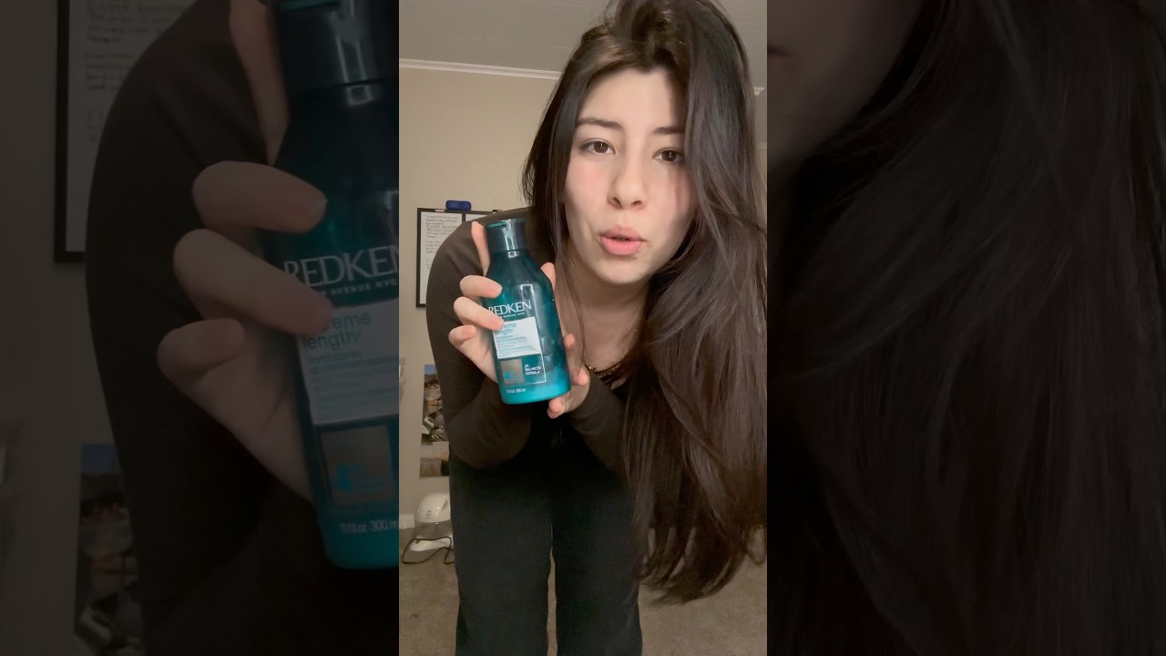 Trying REDKEN extreme length shampoo/conditioner. Does it work? #foryou #grwm #haircare #summer #fyp