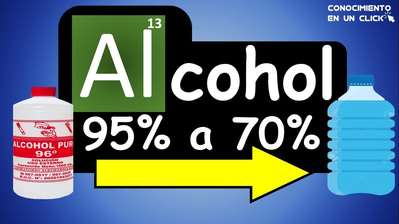 Preparar ALCOHOL de 70 a  partir de 96