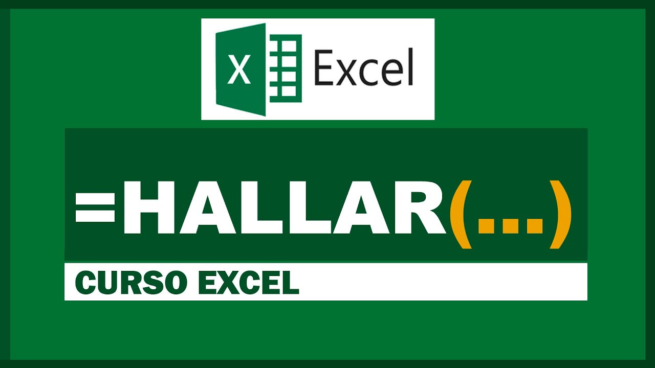 Curso Excel: Función HALLAR en Excel