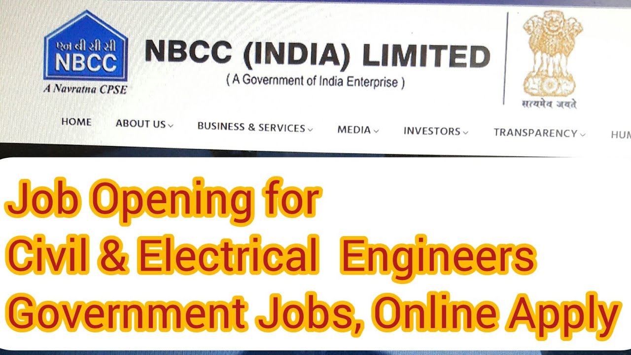 NBCC Recruitment 2021। Civil Engineering Jobs। Electrical Engineering Job। NBCC India Limited