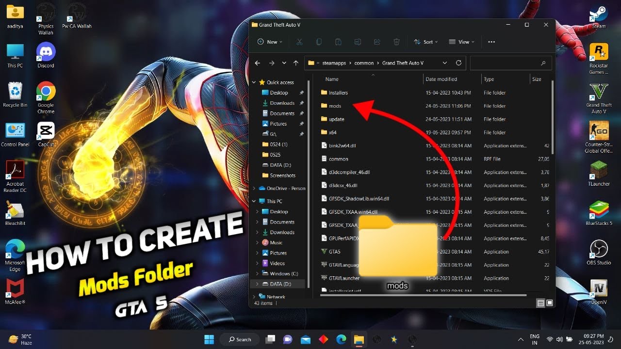 How to create mods folder for GTA 5 | create mods folder in GTA 5 for modding | #gta5mods
