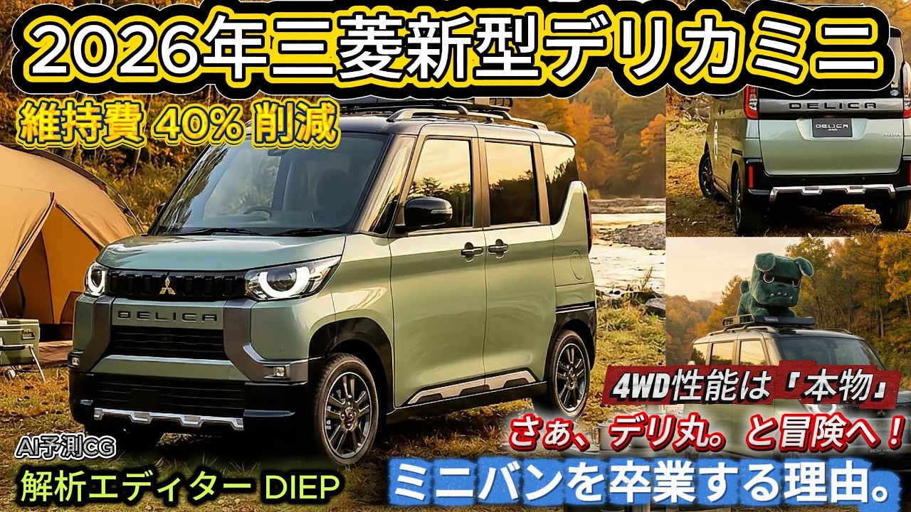 2026年三菱新型デリカミニ 4WDの真価：日常を旅に変える15インチの魔法とマイパイロットの驚き