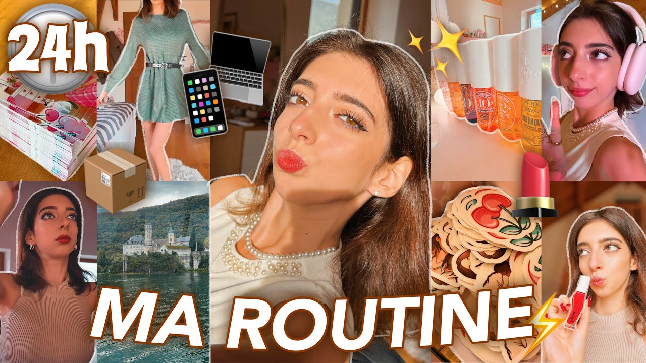 MA ROUTINE de YOUTUBEUSE : 24H SANS FITLTRE ✨🧡*chômeuse*