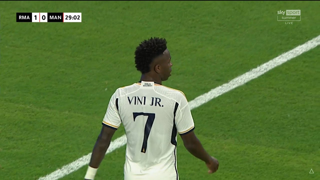 Vinicius Jr vs Manchester United | (Preseason Friendly) - (1080i)