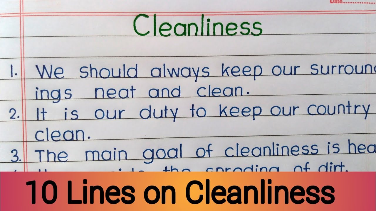 Essay on cleanliness || 10 lines essay on cleanliness || paragraph on cleanliness ||