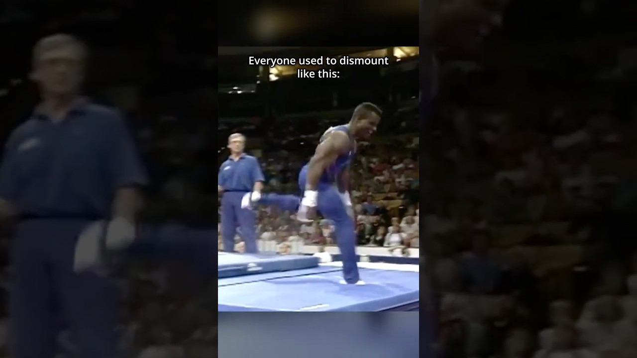 The &ldquo;Fosbury Flop&rdquo; of men&rsquo;s gymnastics! #gymnastics #highbar #sports #physics #dismount #thenvsnow