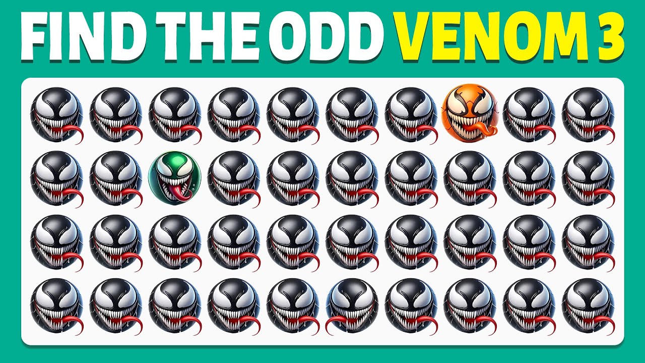 Find the ODD One Out - Venom 3 Edition | 40 Levels | Easy, Medium, Hard | Cow Quiz