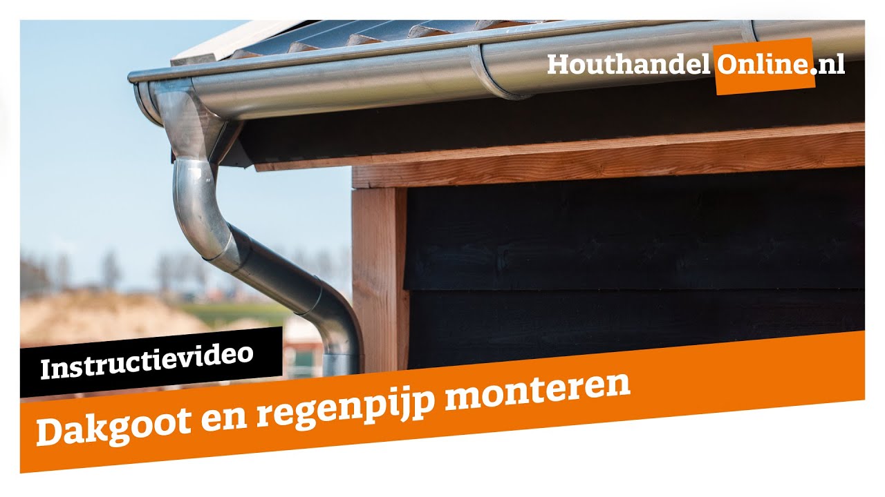 Dakgoot en regenpijp monteren — Houthandelonline #9