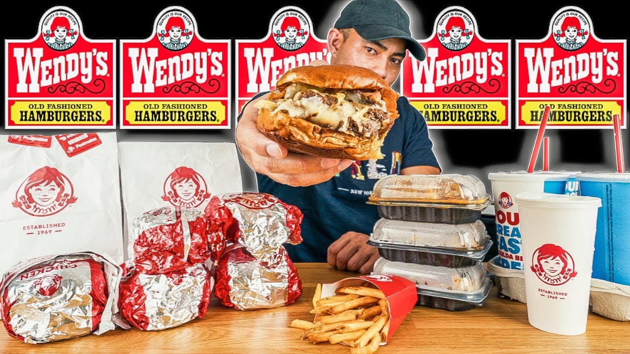 Ultimate Wendy's Triple Triple Triple  Challenge | Preztel Bacon Pup Cheeseburger
