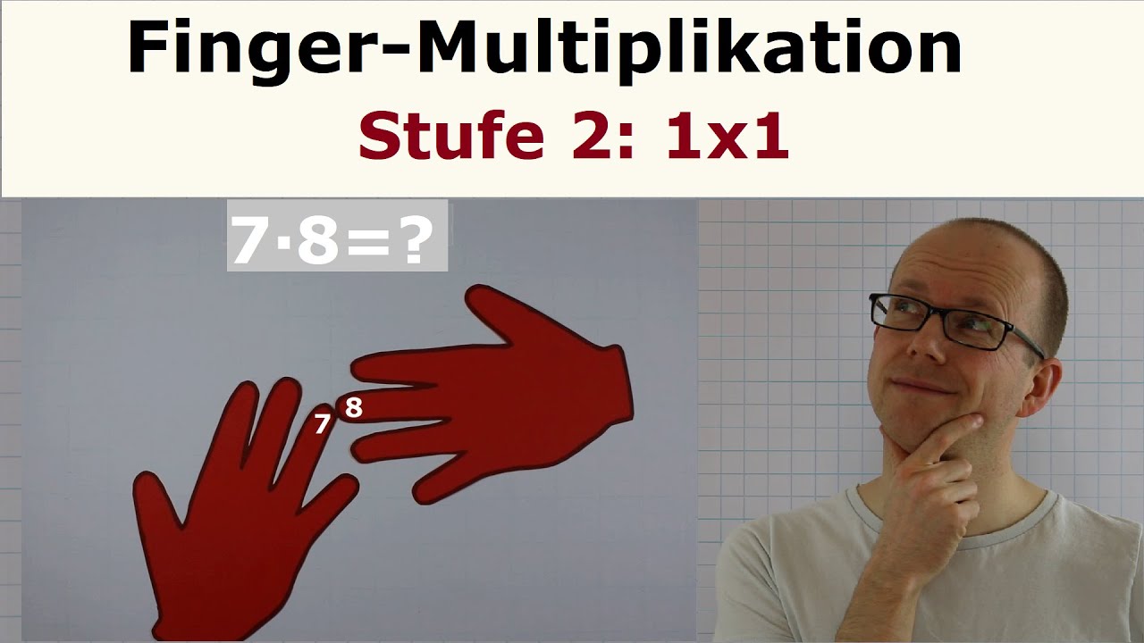 Finger-Multiplikation: Das Einmaleins