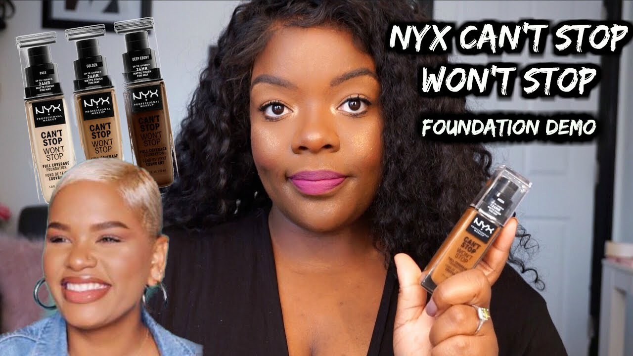 Nyx Can't Stop Won't Stop Foundation Demo Dark Skin