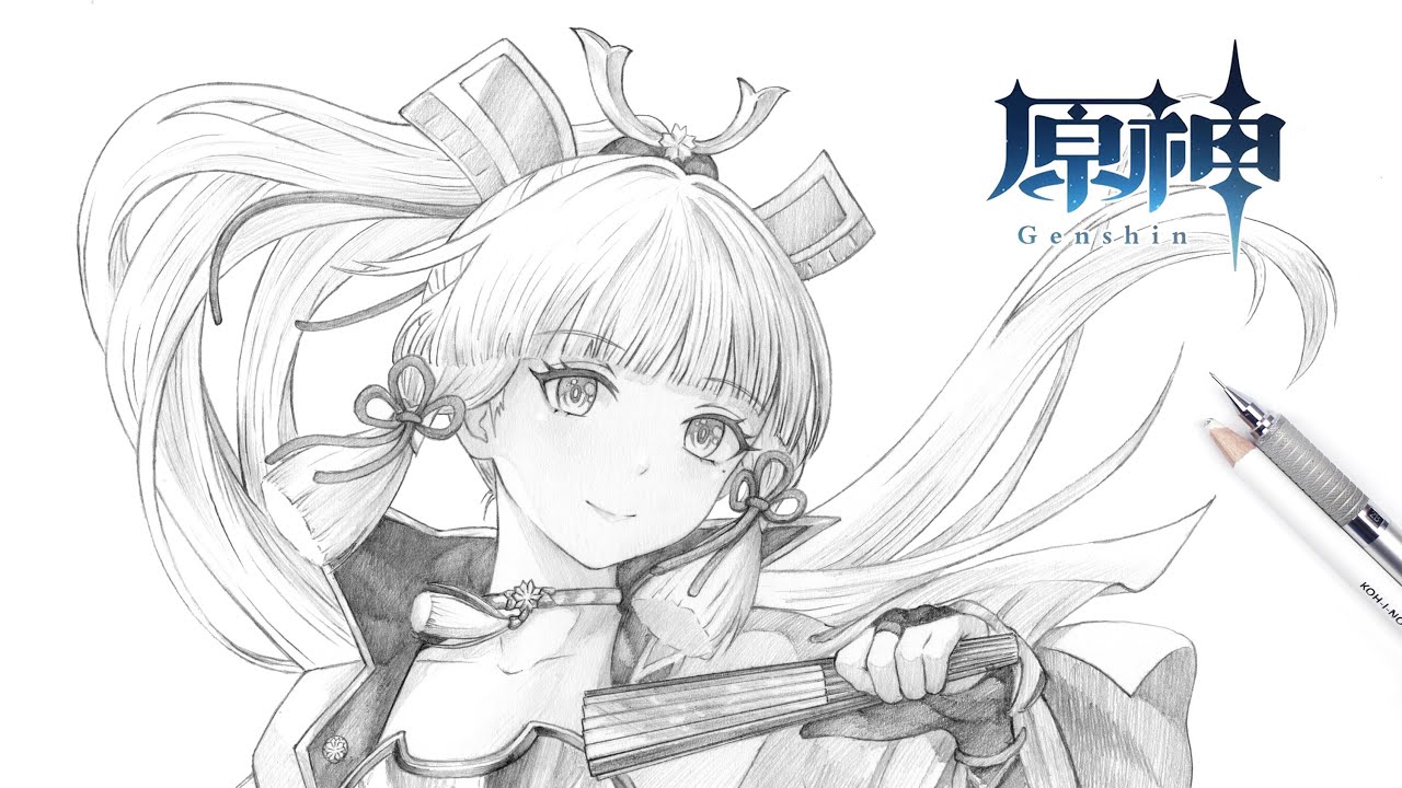 如何畫神里綾華 | 原神 | How to draw Kamisato Ayaka | Genshin Impact | drawing tutorial | 動漫 | 遊戲 | 畫畫 | 教學